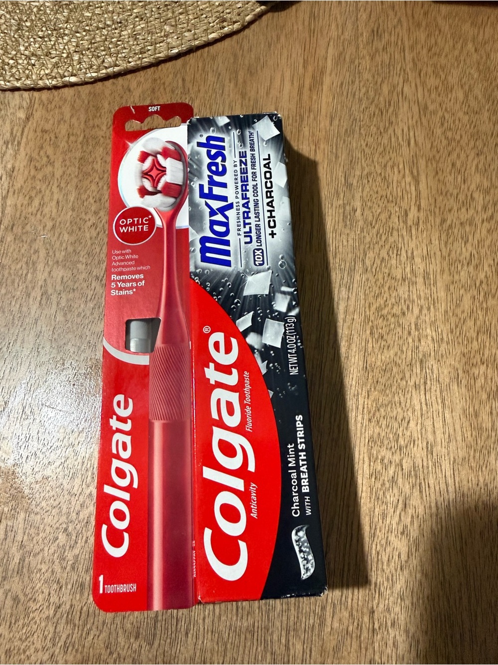 Colgate MaxFresh Charcoal + Red Toothbrush and Toothpaste Bundle